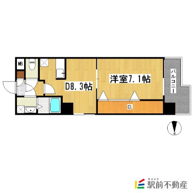 リファレンス東公園(1LDK/11階)の間取り写真
