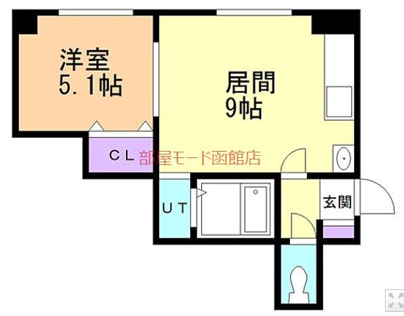 AVANTGARDEI(1DK/2階)の間取り写真