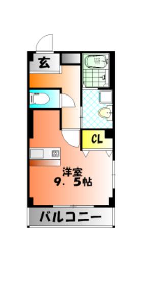 TMビル(ワンルーム/3階)の間取り写真