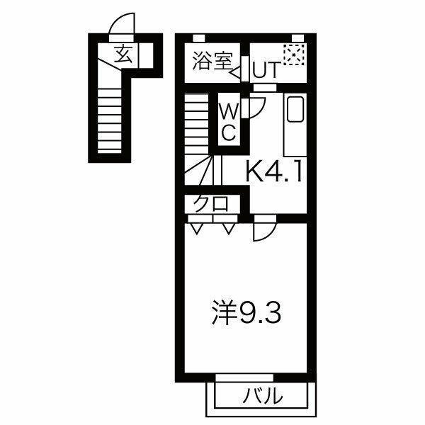 FIGAROVI(1K/2階)の間取り写真