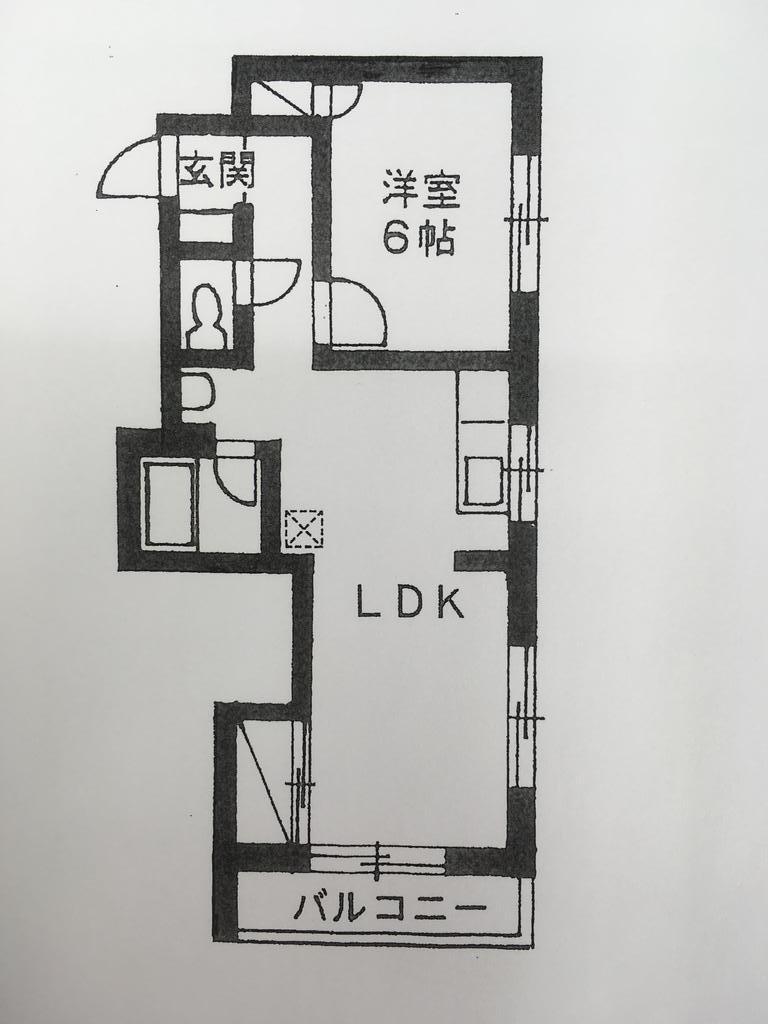 調パークハイツ(1LDK/2階)の間取り写真