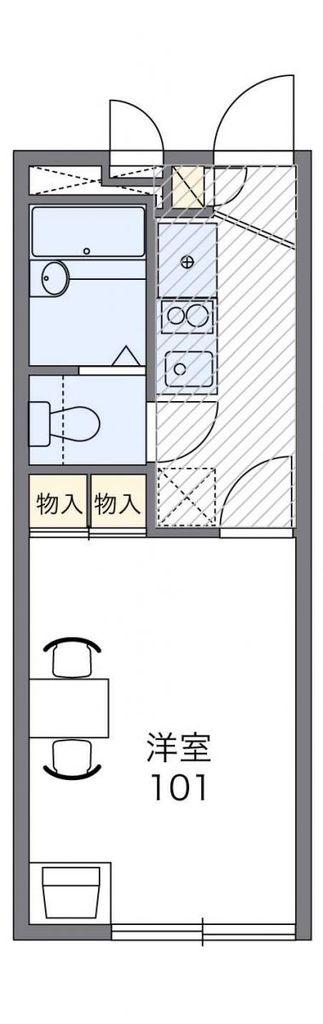 レオパレスF・C(1K/2階)の間取り写真