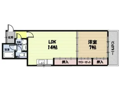 シティメゾン深江(1LDK/4階)の間取り写真