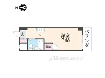 樹庭夢・幹(1K/3階)の間取り写真