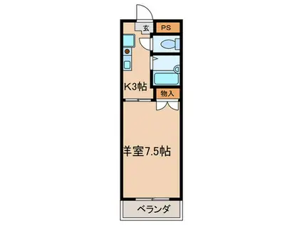 センチュリー・ショウエイVII(1K/4階)の間取り写真
