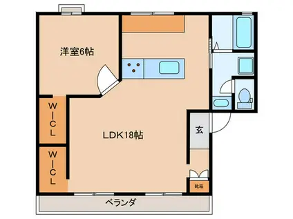 セジュールすえひろ(1LDK/2階)の間取り写真