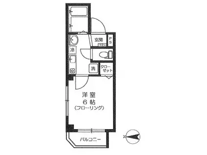 キャラット御徒町(1K/1階)の間取り写真