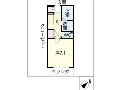 ハイクレスト本山(1K/3階)の間取り写真