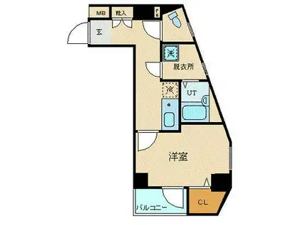 プレールドゥーク用賀(1K/3階)の間取り写真