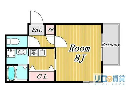 フェアリーハイム松原(1K/4階)の間取り写真
