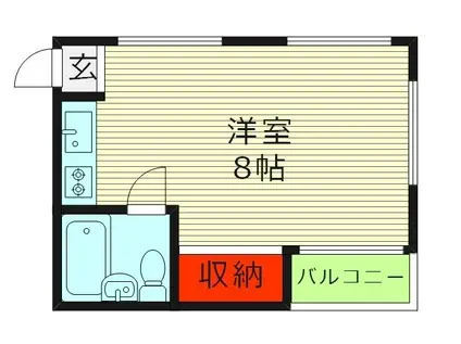 サンライズエイト(1K/3階)の間取り写真