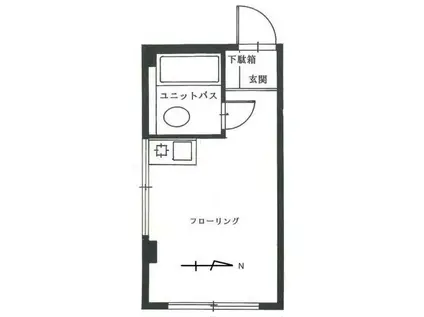 サンベニーハウス(ワンルーム/3階)の間取り写真
