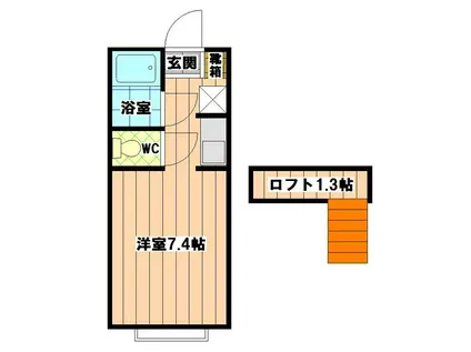 センターホース和白丘(ワンルーム/2階)の間取り写真