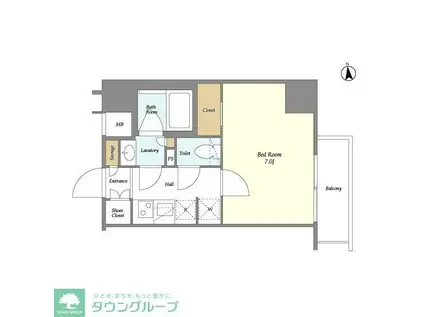 THE GRAND BLOSSOM(1K/6階)の間取り写真