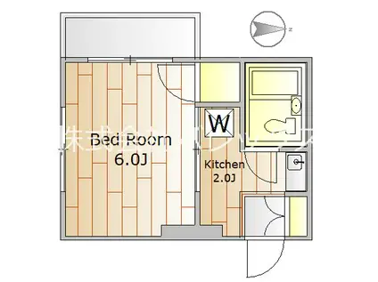 コウエイマンション目黒(1K/5階)の間取り写真