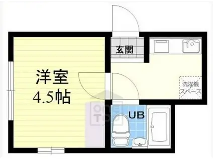 千里丘東ハイツ(1K/2階)の間取り写真