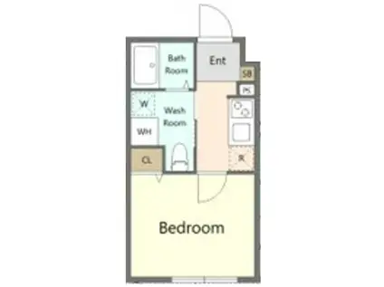 練馬区関町北アパート(1K/2階)の間取り写真