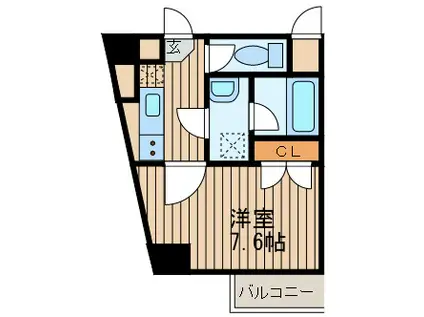 ナインブーランジェ川崎(1K/3階)の間取り写真