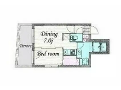 BRANCHE用賀(1DK/1階)の間取り写真