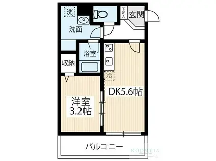 ARKOBALENO SHINITABASHI(1DK/2階)の間取り写真