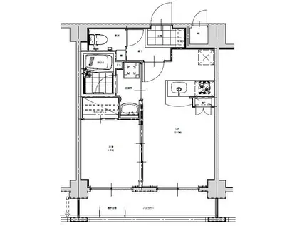 BUREEDS大橋(1LDK/6階)の間取り写真