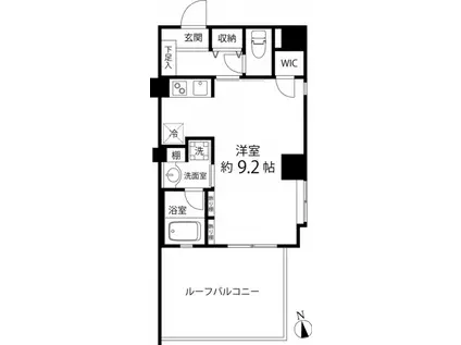 DUO STAGE白金高輪 デュオステージ白金高輪(ワンルーム/6階)の間取り写真