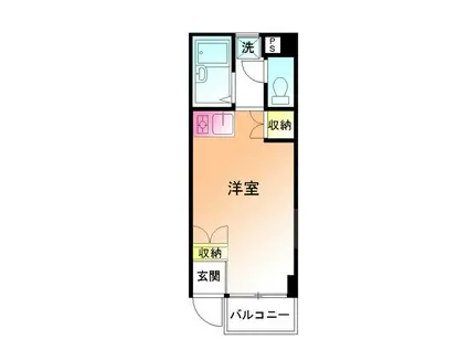 ディアコート2ND(ワンルーム/2階)の間取り写真