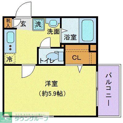 プリムス大宮(1K/2階)の間取り写真