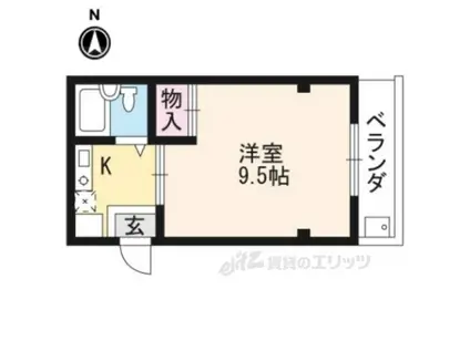 ハイツタケウチ(1K/1階)の間取り写真