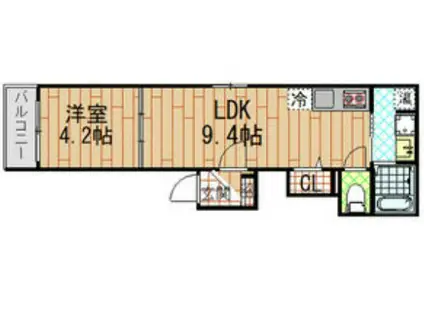 ル・グランロータス(1LDK/3階)の間取り写真