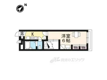 レオパレス藤木(1K/1階)の間取り写真