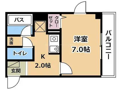 郁分館II(1K/3階)の間取り写真
