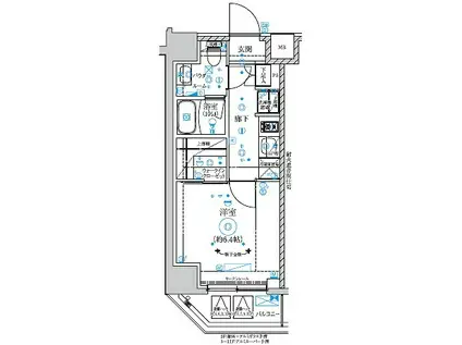 リルシア横濱吉野町3(1K/2階)の間取り写真