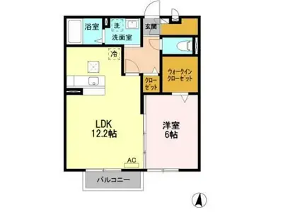 グランラヴィール(1LDK/1階)の間取り写真