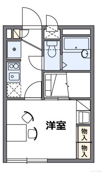 レオパレスピエールB(1K/1階)の間取り写真