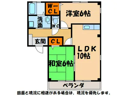 フォブールタウン須崎(2LDK/1階)の間取り写真