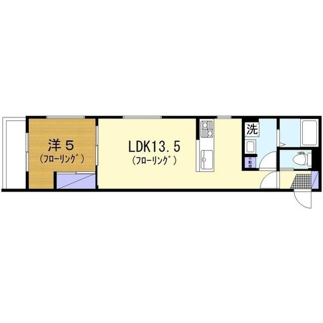 プレミアム泉の森(1LDK/1階)の間取り写真