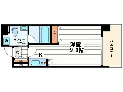 KDXレジデンス本町橋(ワンルーム/10階)の間取り写真