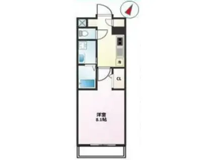 ルチア LUCIA(1K/2階)の間取り写真