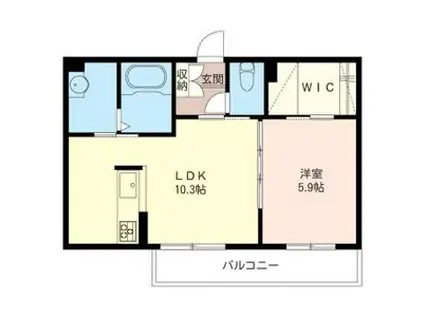 サリサ.E(1LDK/2階)の間取り写真