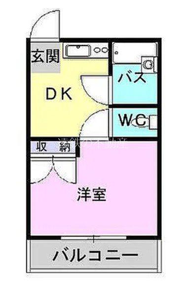 一福荘(1K/2階)の間取り写真