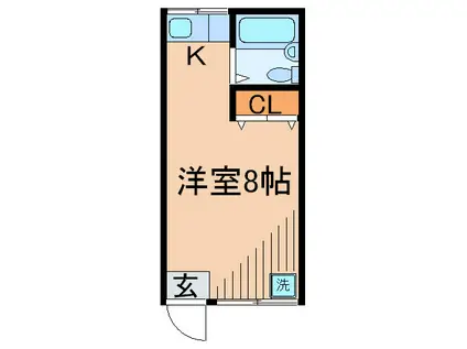 ハイム・森(ワンルーム/2階)の間取り写真