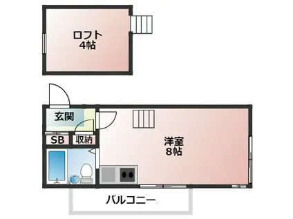 ラ・ヴェール滝野川(ワンルーム/1階)の間取り写真