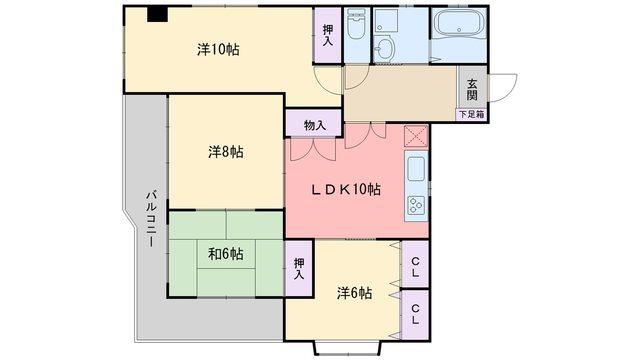 クレバー室見(4LDK/5階)の間取り写真