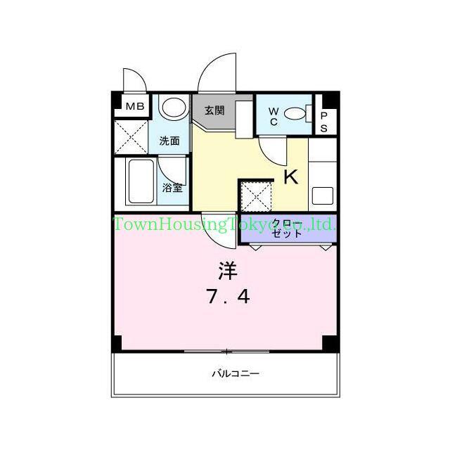 ESPOIR上用賀エスポワー(1K/2階)の間取り写真