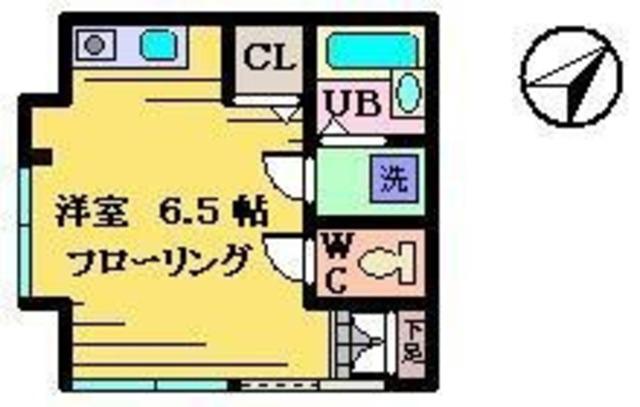 サウスゲート金子(ワンルーム/1階)の間取り写真