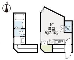 ALE RESIDENCE(ワンルーム/1階)の間取り写真