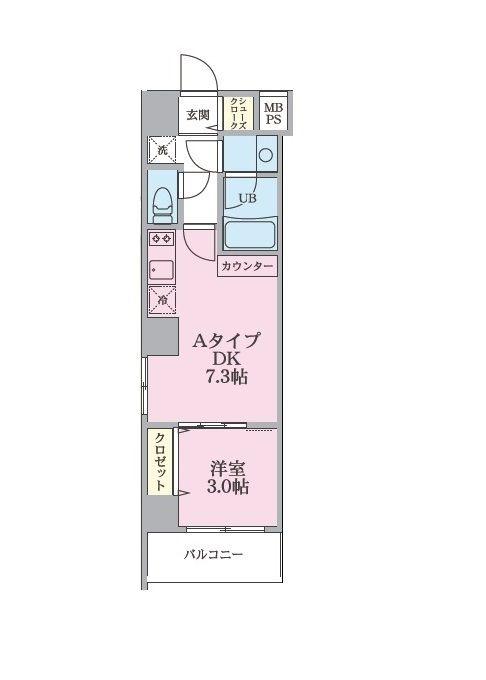 TASK YAMATE(1DK/5階)の間取り写真