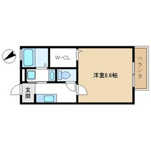 グレイス(1K/1階)の間取り写真