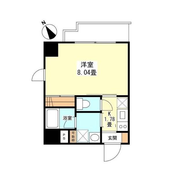 サンクレスト弐番館(1K/7階)の間取り写真